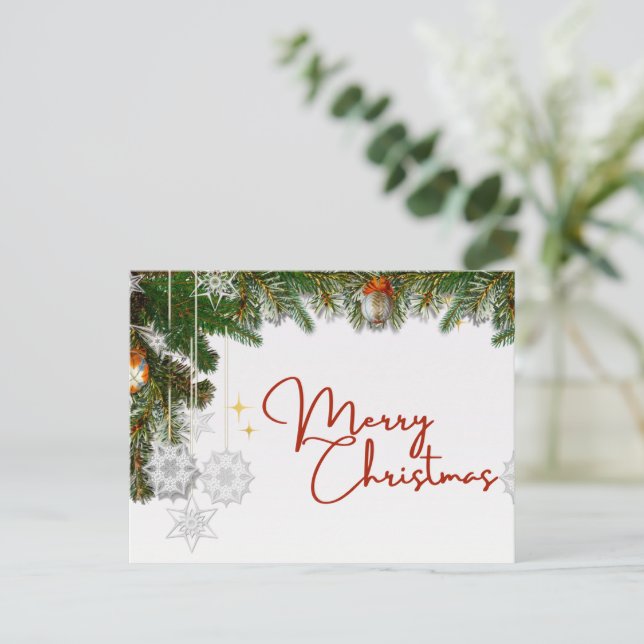 Carte postale pour fêtes annuelles (Debout devant)