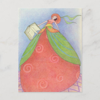 Carte postale pour fille de livre