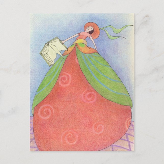 Carte postale pour fille de livre (Devant)