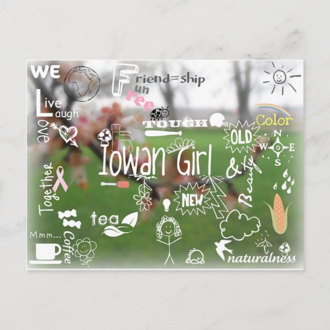 Carte postale pour fille Iowan (Devant)
