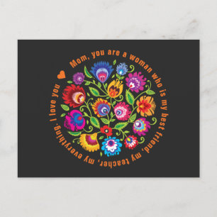 Carte Postale Pour la composition du folklore polonais mère