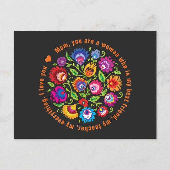 Carte Postale Pour la composition du folklore polonais mère (Devant)