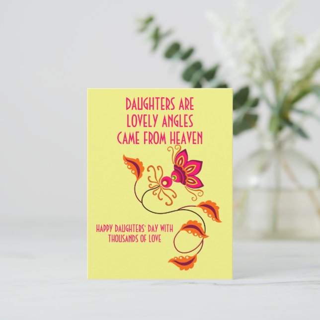 CARTE POSTALE POUR LA FÊTE DES FILLES (Debout devant)
