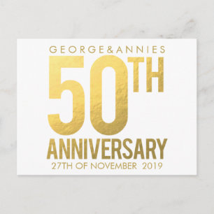Carte postale pour la fête du 50e anniversaire en 