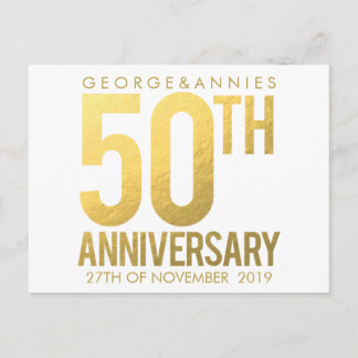 Carte postale pour la fête du 50e anniversaire en