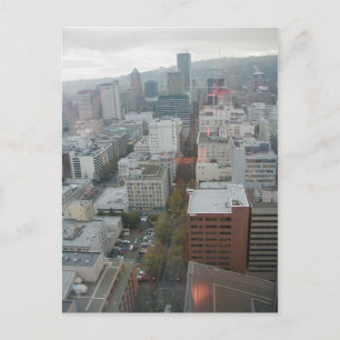 Carte postale pour la vue aérienne du centre-ville