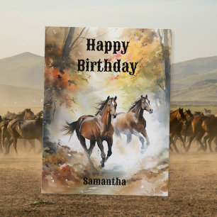 Carte postale pour l'anniversaire du Cheval sauvag