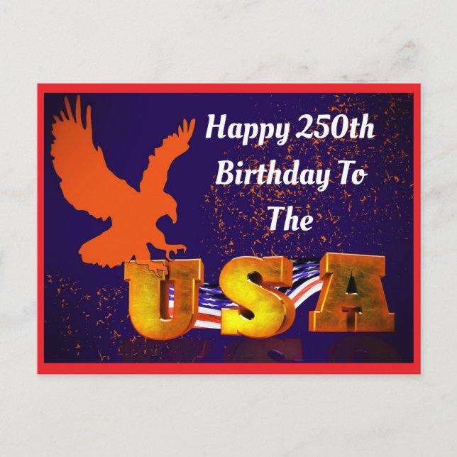 Carte postale pour le 250e anniversaire de l'aigle (Devant)