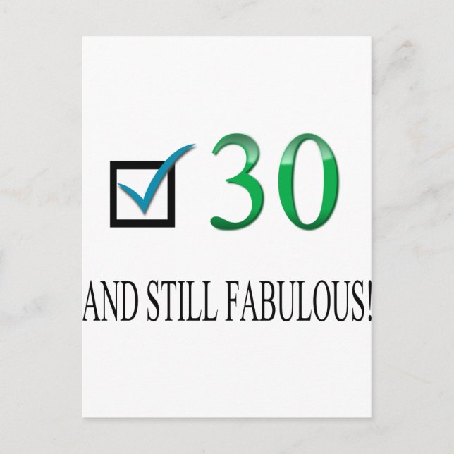 Carte Postale Pour le 30e anniversaire (Devant)