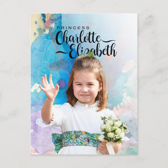 Carte postale pour le 6ème anniversaire de la prin (Devant)