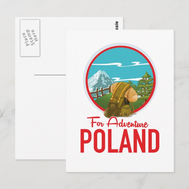 Carte Postale Pour le logo de Adventure Poland Travel (Devant / Derrière)