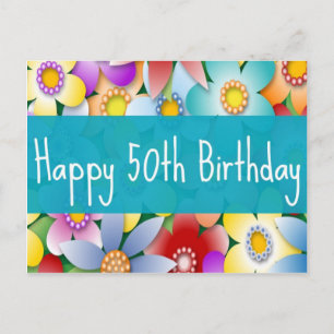 Carte postale pour les 50 ans heureux de Diva