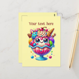 Carte postale pour les amateurs de glaces