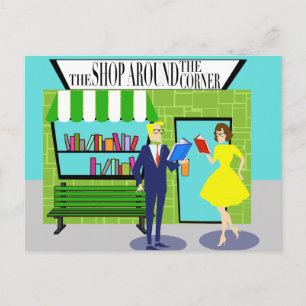 Carte postale pour les amateurs de livres rétros