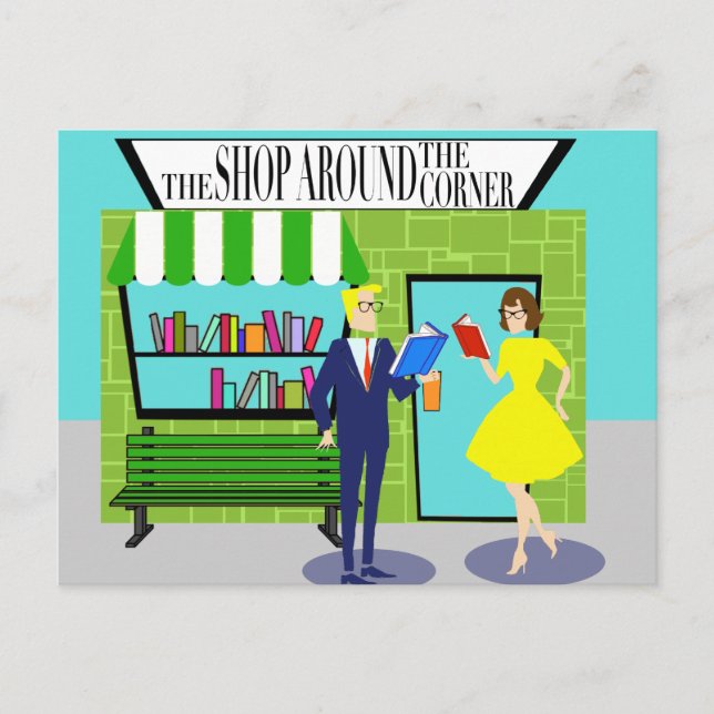 Carte postale pour les amateurs de livres rétros (Devant)