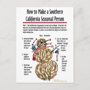 Carte postale pour les personnes saisonnières du s