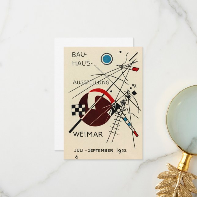 Carte postale pour l'exposition Bauhaus de Kandins (Devant/Arrière en situation)