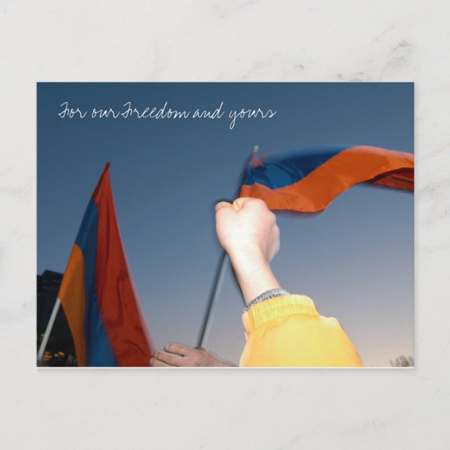 Carte Postale Pour notre liberté et la vôtre (Devant)