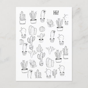 Carte postale pour Plantes de Cactus amusants