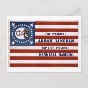Carte Postale Pour président, Abram Lincoln