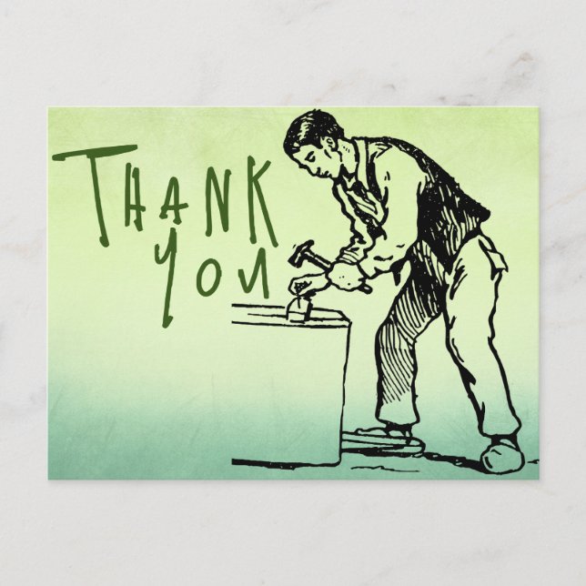 Carte Postale Pour remercier un charpentier (Devant)