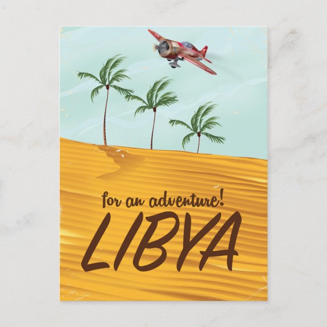 Carte Postale Pour une aventure ! Affiche de voyage Libye (Devant)