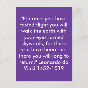 Carte Postale "Pour une fois vous avez goûté vol ..