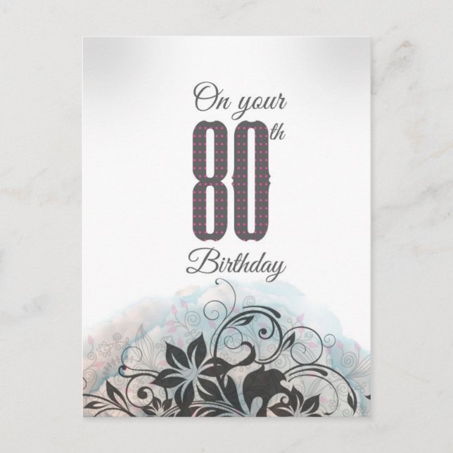 Carte Postale Pour vos 80 ans ! (Devant)
