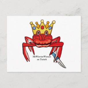 Carte Postale Pourcentage de crabe avec couteau, MeWarriorWoman