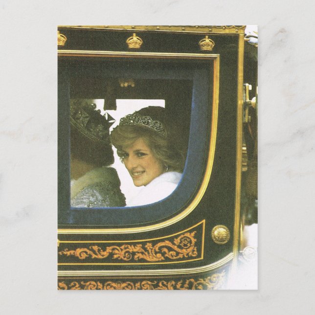 Carte Postale Pourcentage vintage, Queen et Diana (Devant)