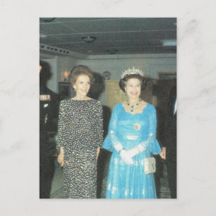 Carte Postale Pourcentage vintage, reine et Nancy Reagan