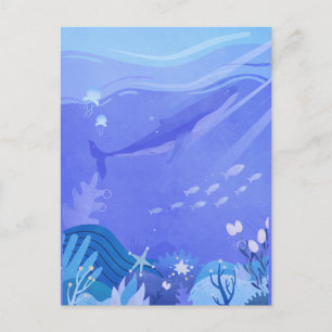 Carte Postale Pourpre sous les créatures marines
