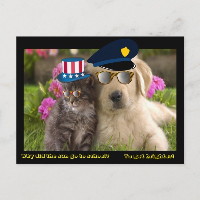 Carte Postale Pourquoi le soleil est allé à l'école (Devant)