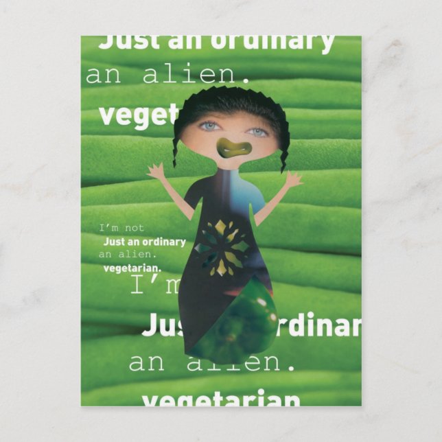 Carte Postale Pourquoi pas végétarien (Devant)