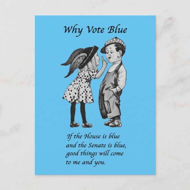 Carte Postale Pourquoi voter bleu en 2026 (Devant)
