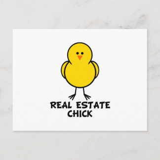 Carte Postale Poussin d'immobiliers