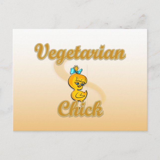 Carte Postale Poussin végétarien (Devant)