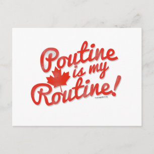 Carte Postale Poutine est ma routine