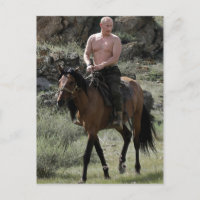 Poutine torse nu à cheval