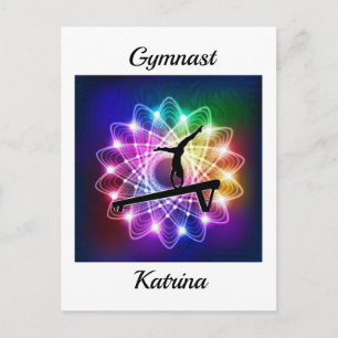 Carte Postale Poutre d'équilibre de gymnastique personnalisée po