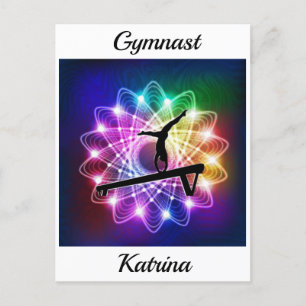 Carte Postale Poutre d'équilibre de gymnastique pour filles Pers