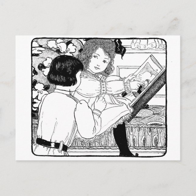 Carte Postale Pouvez-vous lire le livre ? (Devant)