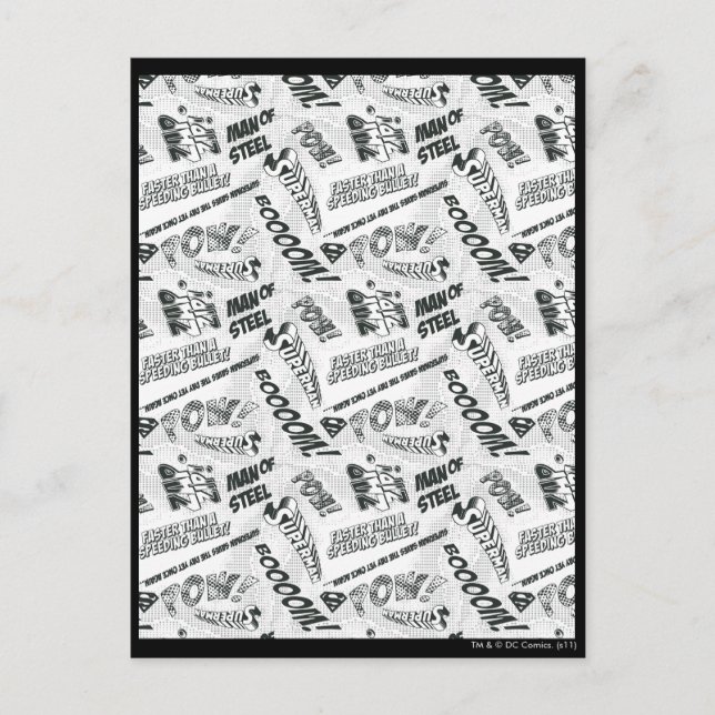 Carte Postale Pow noir et blanc ! (Devant)