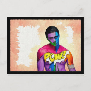 Carte Postale POW ! - peinture originale