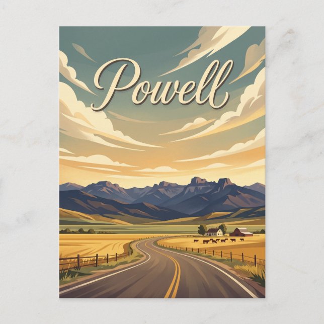 Carte Postale Powell, Wyoming (Devant)
