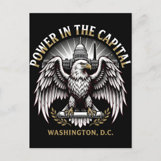 Carte Postale Power in the Capital Washington DC Bald Eagle Art