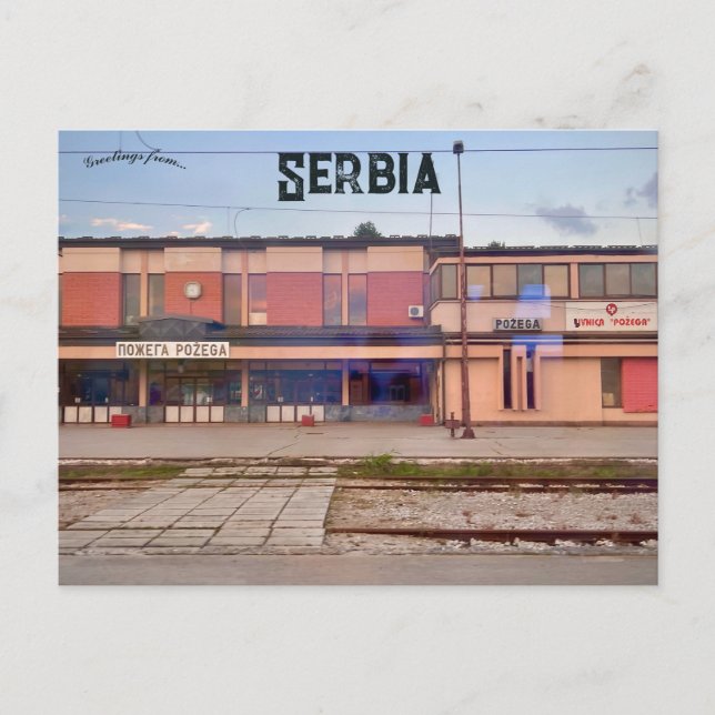 Carte Postale Požega Railway Station in Zlatibor District Serbia (Devant)