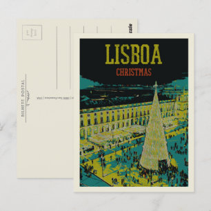Carte Postale Praça do Comercio à Lisbonne pendant les fêtes de 