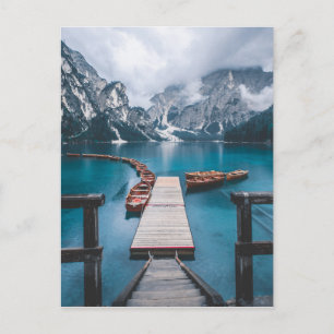 CARTE POSTALE PRAGSER WILDSEE (LAKE PRAGS), SOUTH TYROL, ITALY