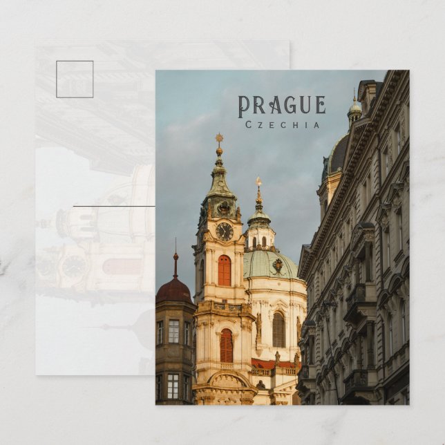 Carte Postale Prague Architecture Historique, Tchéquie voyage  (Devant / Derrière)